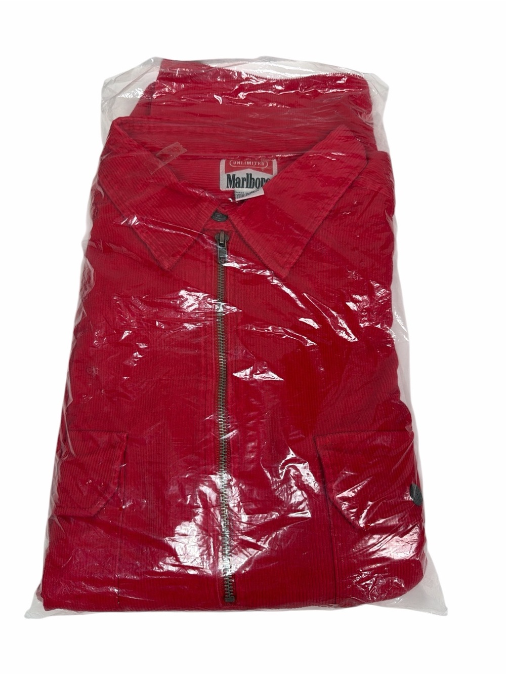 Vintage Marlboro Unlimited Red Corduroy Jacket XXL New Sealed NOS 90s